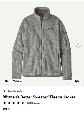 Patagonia Gray Heather Full-Zip Fleece Jacket